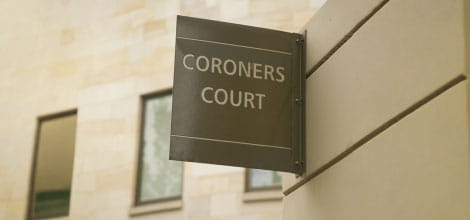 Coroners court sign